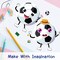 Wrapables Make a Face Stickers, Make Your Own Animal, Food, Dress-Up Stickers, DIY Craft Activities, Party Favors (24 Sheets), Sports Balls